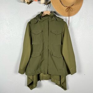 Anatomie Nariah Hooded Hybrid Utility Jacket Moss Green Size Medium